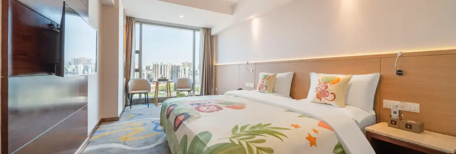 Exceptional City-View Family Double Bed Room