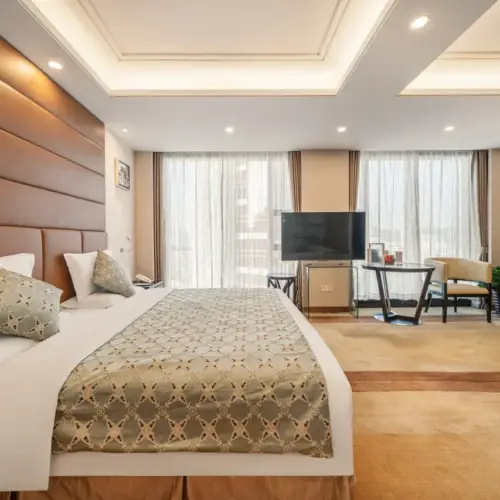Executive Double Bed Room (Screen Projection TV + Panoramic Floor-to-Ceiling Window + Large Bathtub + Smart Toilet)
